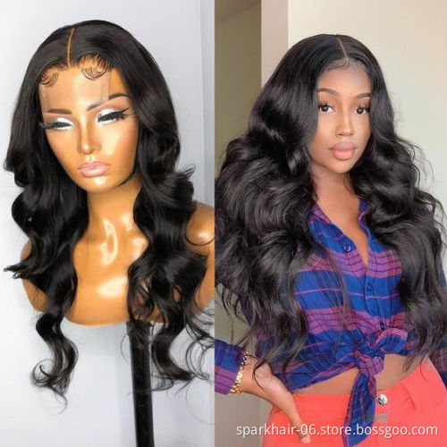 4X4 Body Wave Lace Front Lace Closure Wigs, Human Hair Wigs With Baby Hair, 150% Density Body Wave Wigs For Black Women